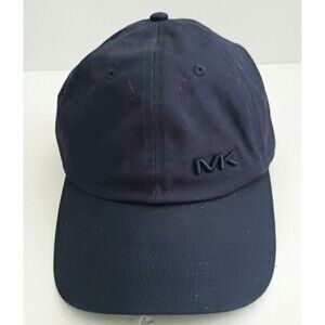 NEW Michael Kors Navy Cotton Strapback Hat Embroidered Logo O/S